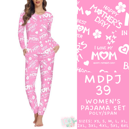 Batch #306 - Mother's Day Lounge - Closes 3/19 - ETA late April - MDPJ39 Women's Pajama Set