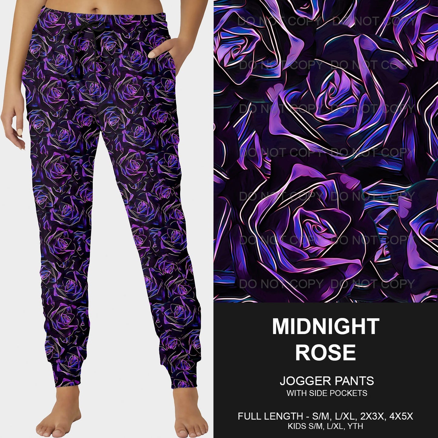 B214 - Preorder Midnight Rose Joggers (Closes 2/23. ETA mid May)