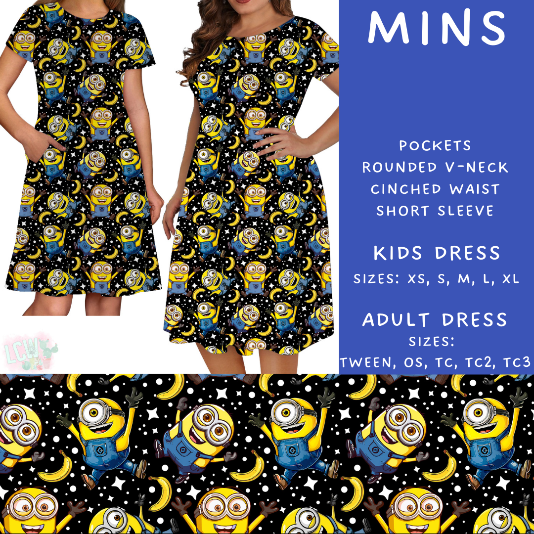 Batch #297 - Cool Characters 8 - Closes 3/3 - ETA late April - Mins Adult & Kids Dresses