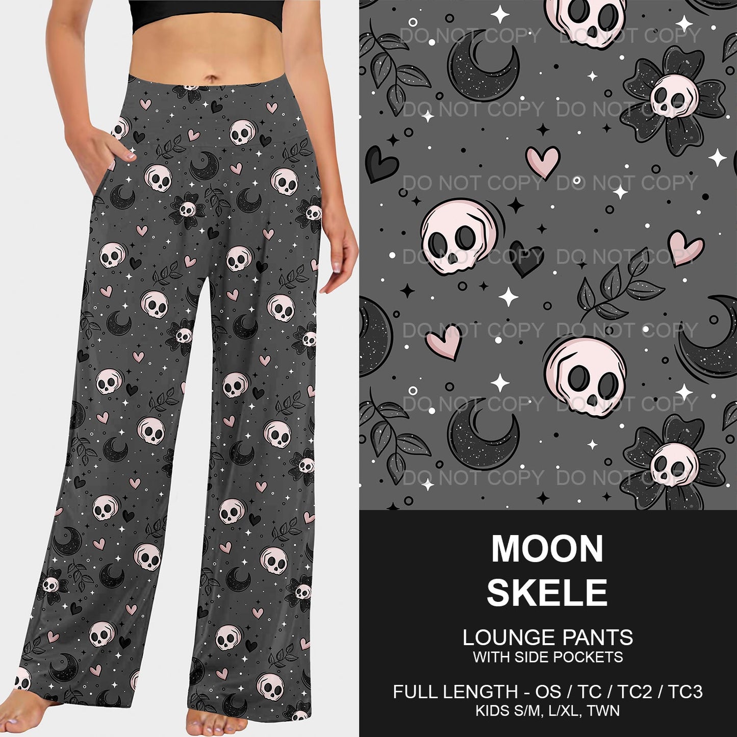 B215 - Preorder Moon Skele Lounge Pants (Closes 3/02. ETA mid May)