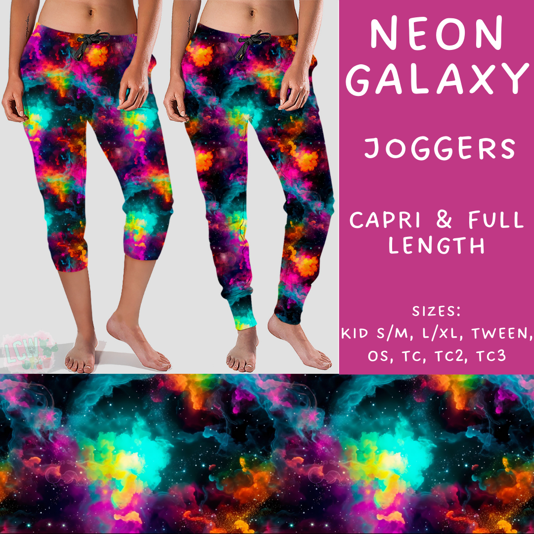 Batch #236 - Fun Run 6 - Closes 11/13 - ETA early Jan - Neon Galaxy Full and Capri Length Joggers