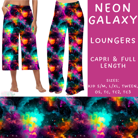 Batch #236 - Fun Run 6 - Closes 11/13 - ETA early Jan - Neon Galaxy Capri and Full Length Loungers