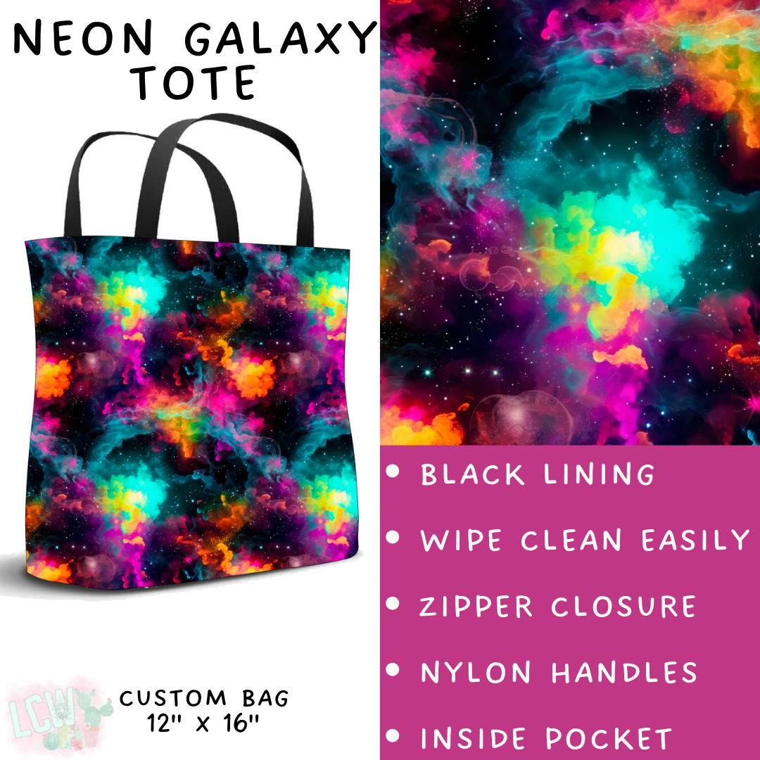 Batch #236 - Fun Run 6 - Closes 11/13 - ETA early Jan - Neon Galaxy Tote