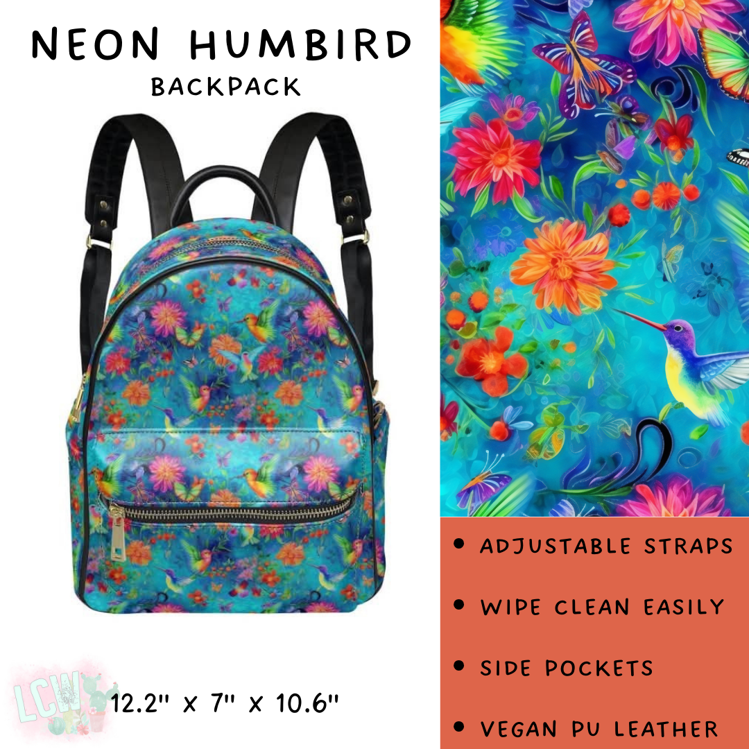 Batch #309 - Card Holders & Mini Backpacks - Closing 3/24 - ETA late May - Neon Humbird Mini Backpack