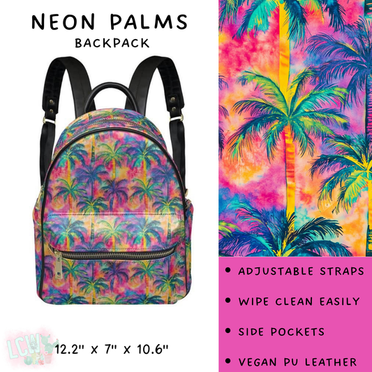 Batch #309 - Card Holders & Mini Backpacks - Closing 3/24 - ETA late May - Neon Palms Mini Backpack