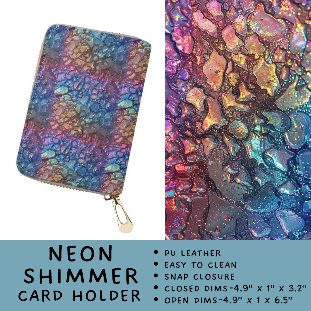 Batch #309 - Card Holders & Mini Backpacks - Closing 3/24 - ETA late May - Neon Shimmer Card Holder