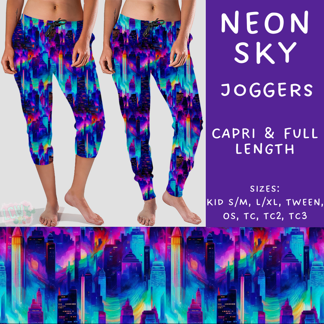 Batch #236 - Fun Run 6 - Closes 11/13 - ETA early Jan - Neon Sky Full and Capri Length Joggers