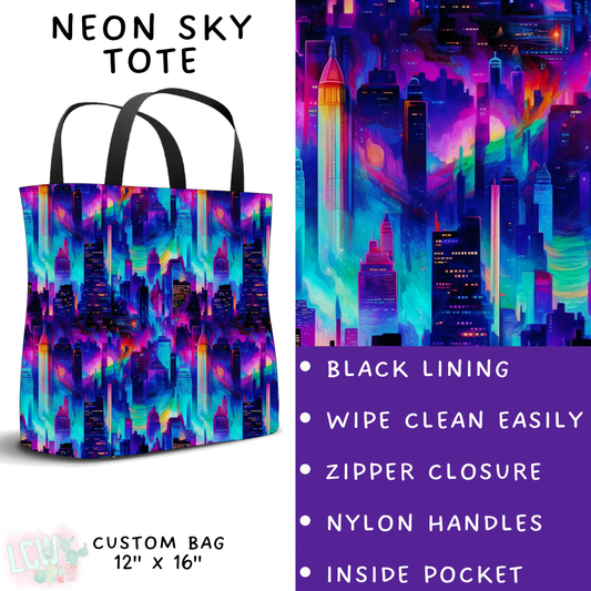 Batch #236 - Fun Run 6 - Closes 11/13 - ETA early Jan - Neon Sky Tote