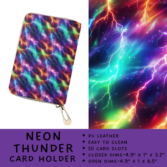 Batch #309 - Card Holders & Mini Backpacks - Closing 3/24 - ETA late May - Neon Thunder Card Holder