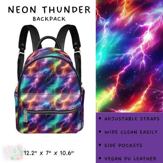 Batch #309 - Card Holders & Mini Backpacks - Closing 3/24 - ETA late May - Neon Thunder Mini Backpack