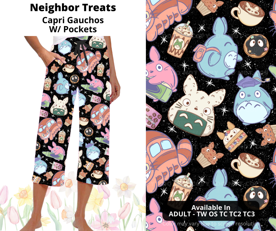 Preorder! Closes 3/17. ETA June. Neighbor Treats Capri Gauchos