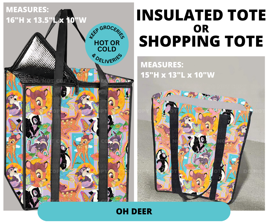 Preorder! Closes 12/30. ETA March. Oh Deer Shopping or Insulated Tote