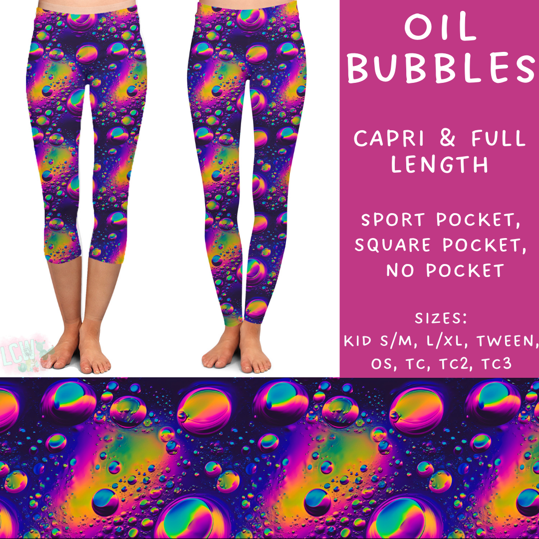 Batch #235 - September Request Run - Closes 11/11 - ETA late Dec - Oil Bubbles Full and Capri Length Leggings