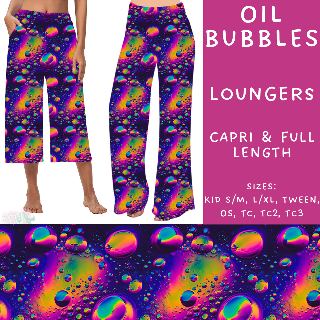 Batch #235 - September Request Run - Closes 11/11 - ETA late Dec - Oil Bubbles Capri and Full Length Loungers