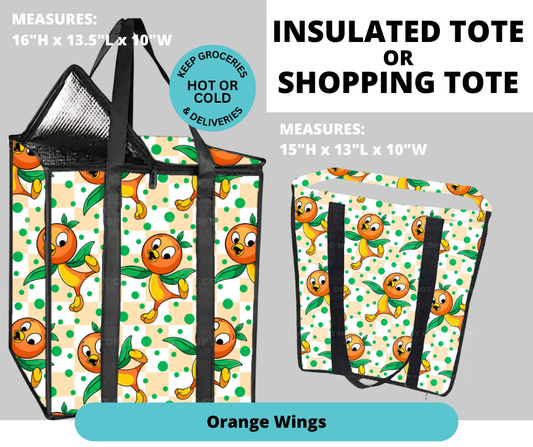 Preorder! Closes 2/26. ETA May. Orange Wings Shopping & Insulated Tote