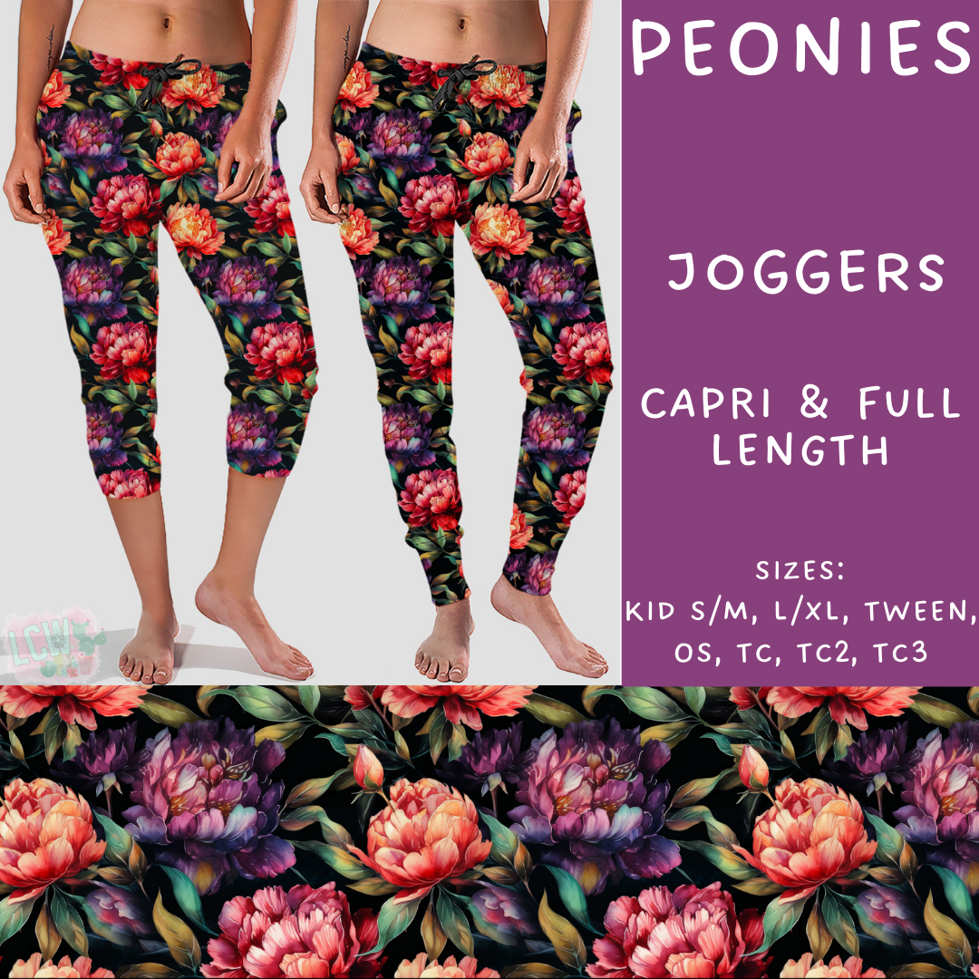 Batch #235 - September Request Run - Closes 11/11 - ETA late Dec - Peonies Full and Capri Length Joggers