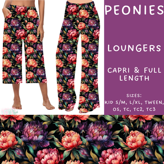 Batch #235 - September Request Run - Closes 11/11 - ETA late Dec - Peonies Capri and Full Length Loungers