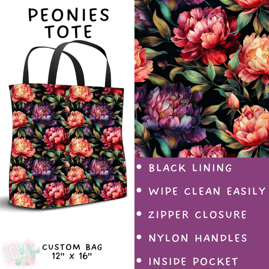 Batch #235 - September Request Run - Closes 11/11 - ETA late Dec - Peonies Tote