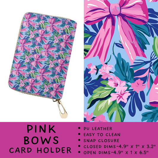 Batch #309 - Card Holders & Mini Backpacks - Closing 3/24 - ETA late May - Pink Bows Card Holder