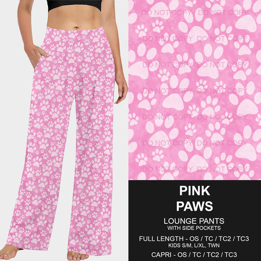 B218 - Preorder Pink Paws Lounge Pants (Closes 3/16. ETA: early June)