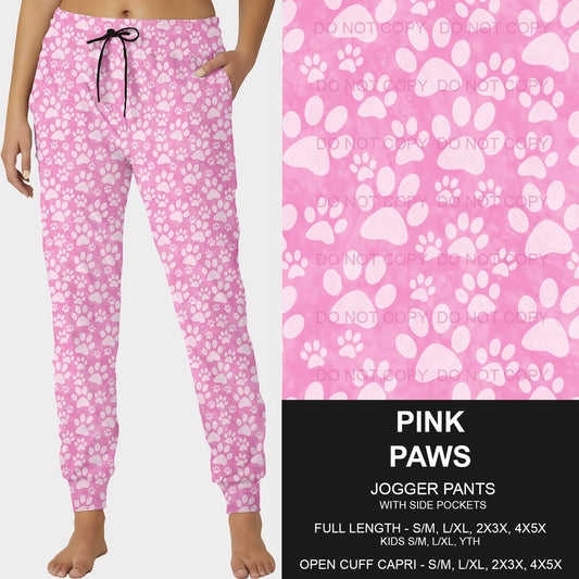 B218- Preorder Pink Paws Joggers (Closes 3/16. ETA: early June)