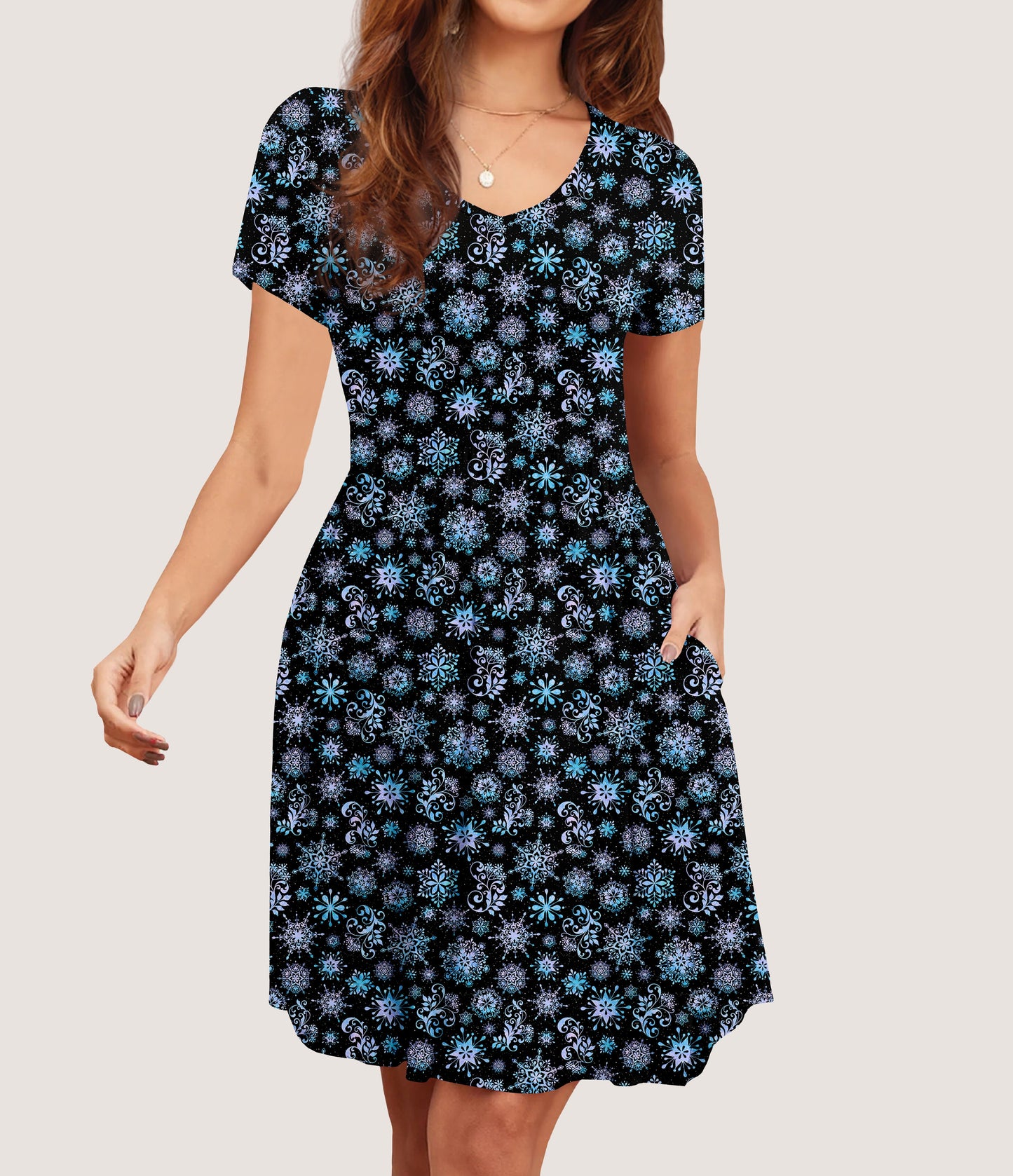 RTS - Paisley Snowflake Pocket Dress