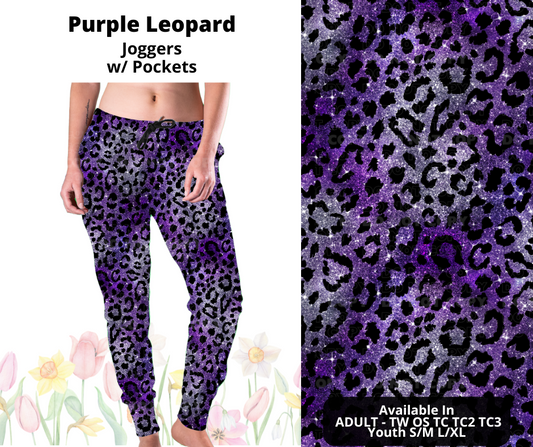 Preorder! Closes 3/17. ETA June. Purple Leopard Joggers