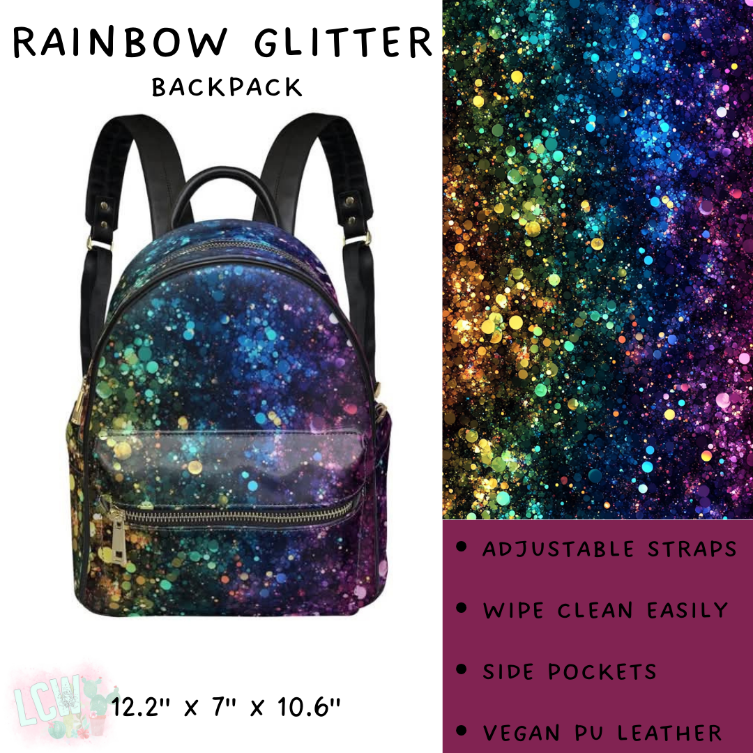 Batch #309 - Card Holders & Mini Backpacks - Closing 3/24 - ETA late May - Rainbow Glitter Mini Backpack