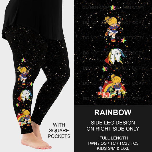 B192 - Preorder Rainbow Side Design Leggings w/ Pockets (Closes 11/10. ETA mid Jan)