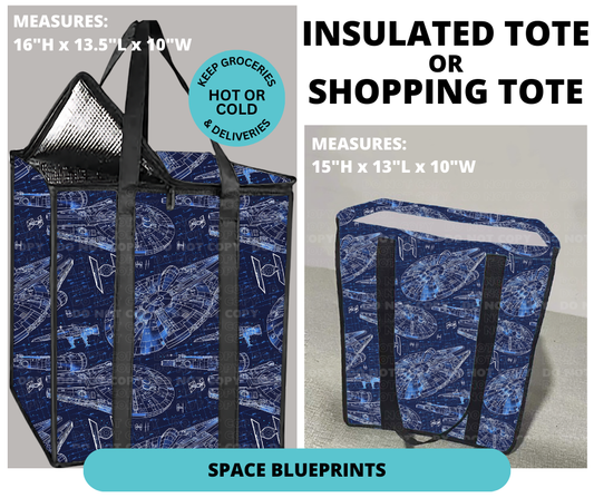 Preorder! Closes 12/30. ETA March. Space Blueprints Shopping or Insulated Tote