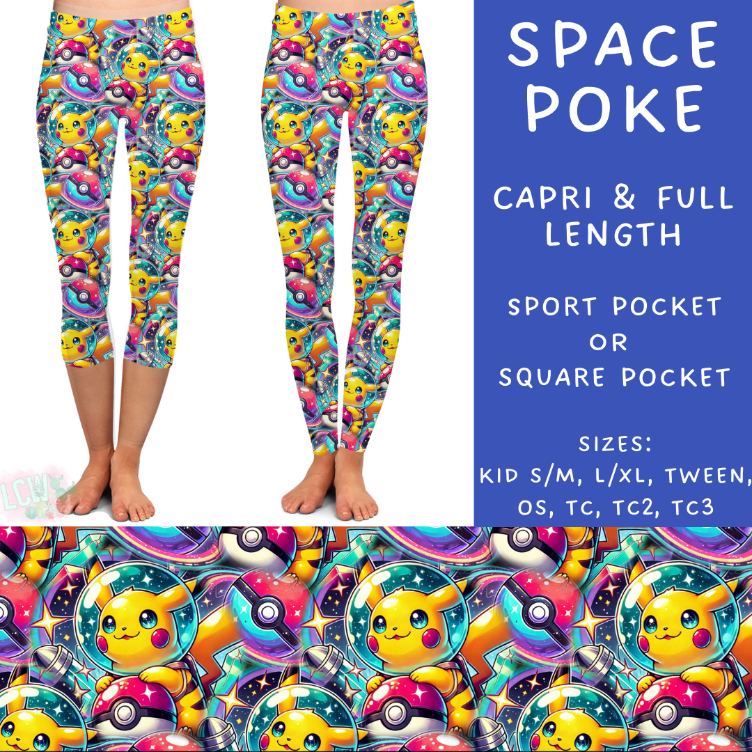 Batch #297 - Cool Characters 8 - Closes 3/3 - ETA late April - Space Poke Full and Capri Length Leggings