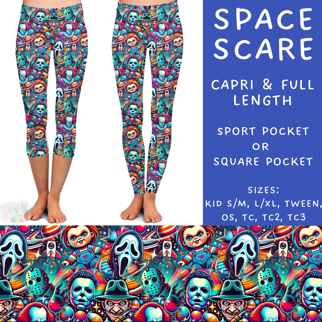 Batch #297 - Cool Characters 8 - Closes 3/3 - ETA late April - Space Scare Full and Capri Length Leggings