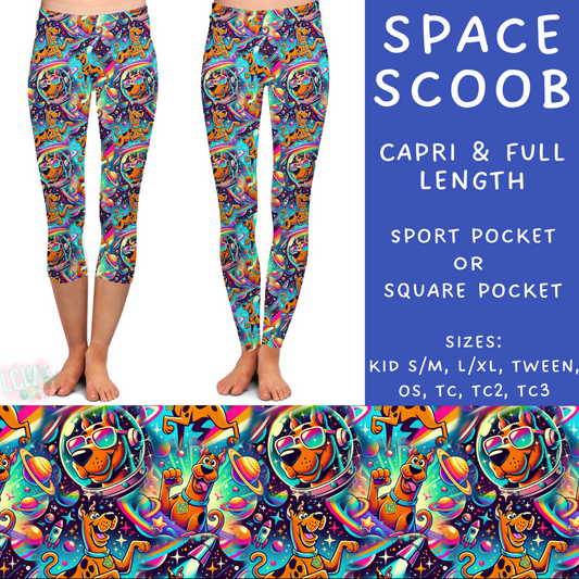 Batch #297 - Cool Characters 8 - Closes 3/3 - ETA late April - Space Scoob Full and Capri Length Leggings