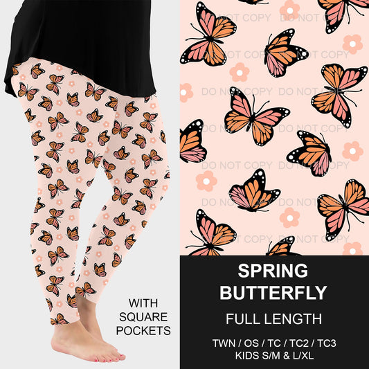 B215 - Preorder Spring Butterfly Leggings w/ Pockets (Closes 3/02. ETA mid May)