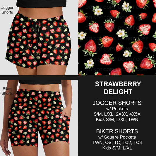 B219 - Preorder Strawberry Delight Jogger/Biker Shorts (Closes 3/23. ETA: early June)