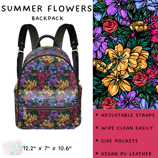 Batch #309 - Card Holders & Mini Backpacks - Closing 3/24 - ETA late May - Summer Flowers Mini Backpack