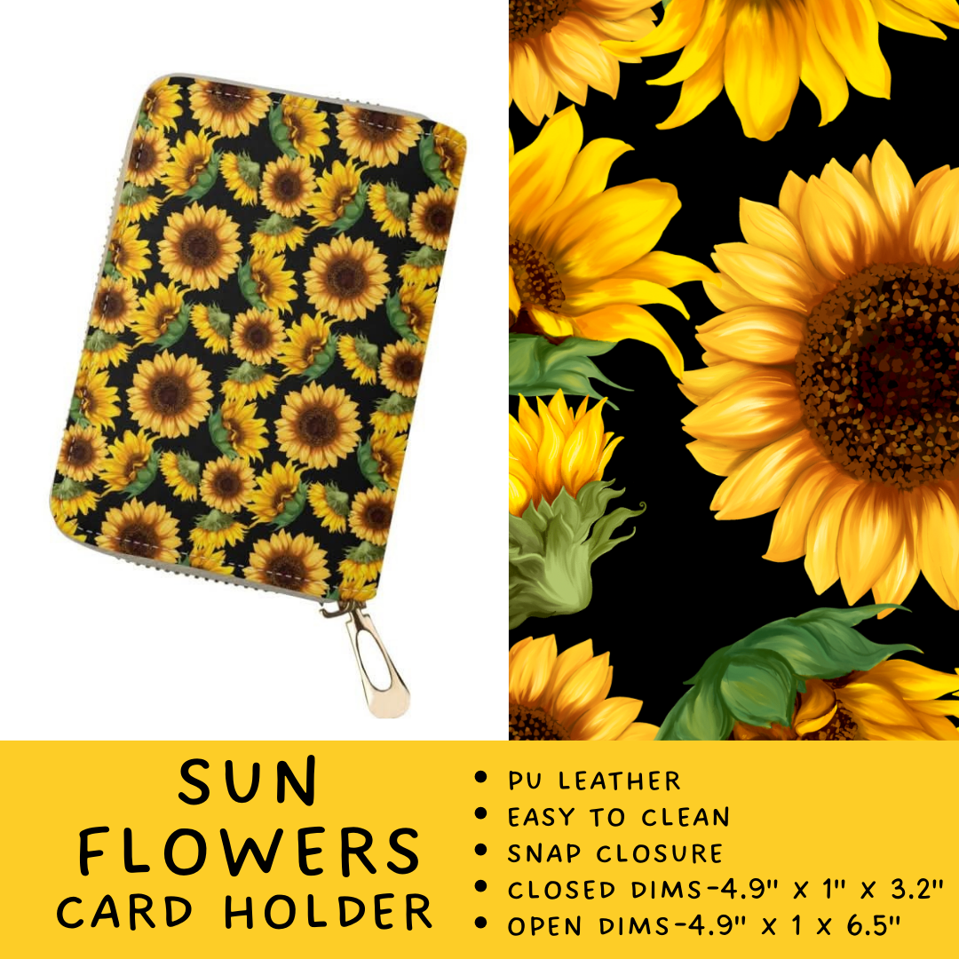 Batch #309 - Card Holders & Mini Backpacks - Closing 3/24 - ETA late May - Sun Flowers Card Holder