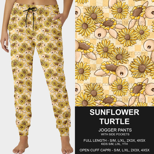 B209- Preorder Sunflower Turtle Joggers (Closes 2/02. ETA: early May)