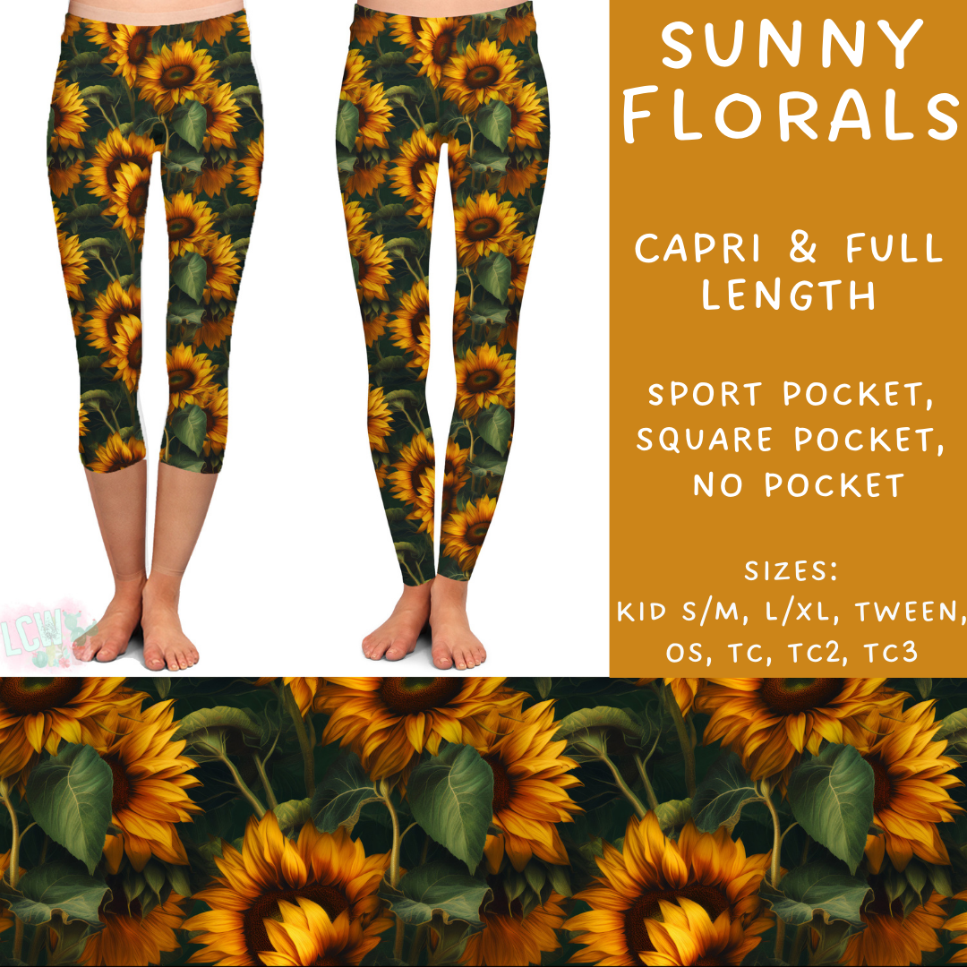 Batch #235 - September Request Run - Closes 11/11 - ETA late Dec - Sunny Floral Full and Capri Length Leggings