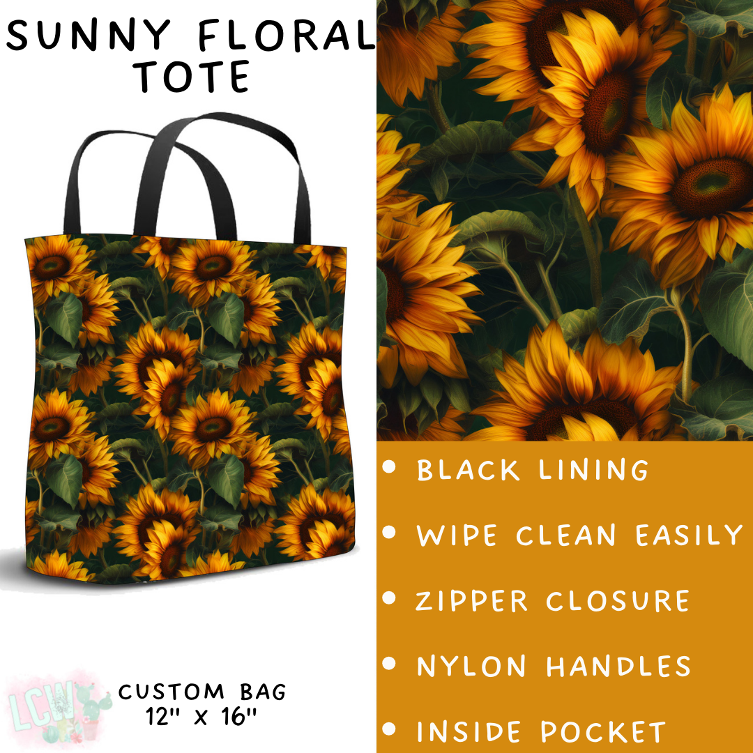 Batch #235 - September Request Run - Closes 11/11 - ETA late Dec - Sunny Florals Tote