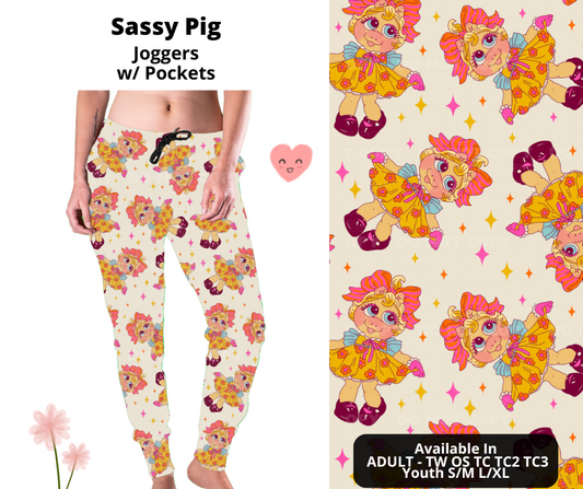 Preorder! Closes 3/3. ETA June. Sassy Pig Joggers