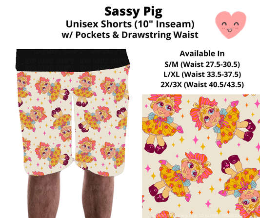 Preorder! Closes 3/3. ETA June. Sassy Pig Unisex Shorts