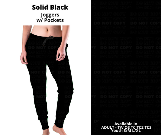 Solid Black Joggers