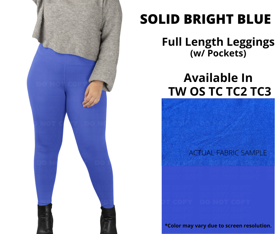 Solid Bright Blue Full Length