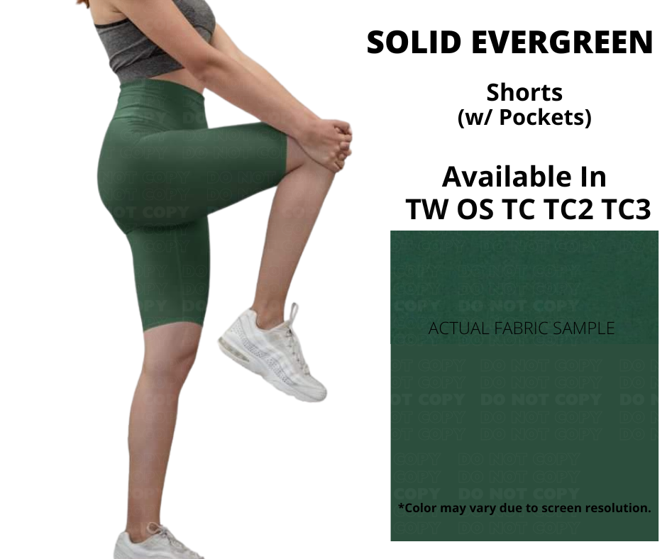 Solid Evergreen 10" Jamaica Shorts