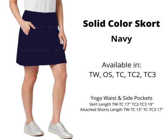 Solid Navy Skort by ML&M