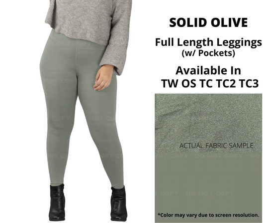 Solid Olive Full Length