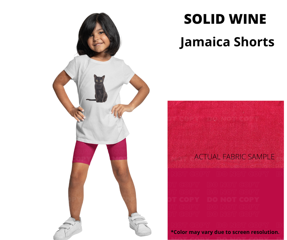 Solid Wine Youth Jamaica Shorts