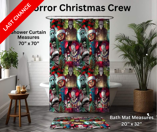 Horror Christmas Crew Custom Bath Mat