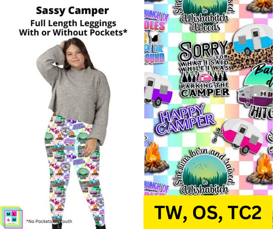 Sassy Camper Full Length Leggings w/ Pockets